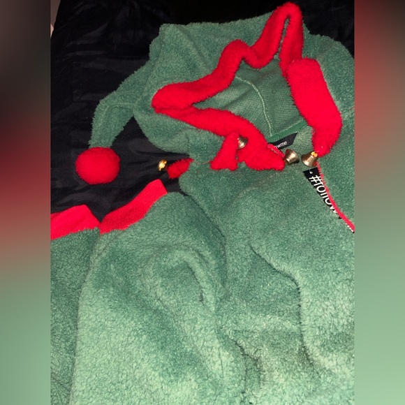 NEW Women's Oversized Hooded Elf Pajama Onesie - Picture 3 of 5